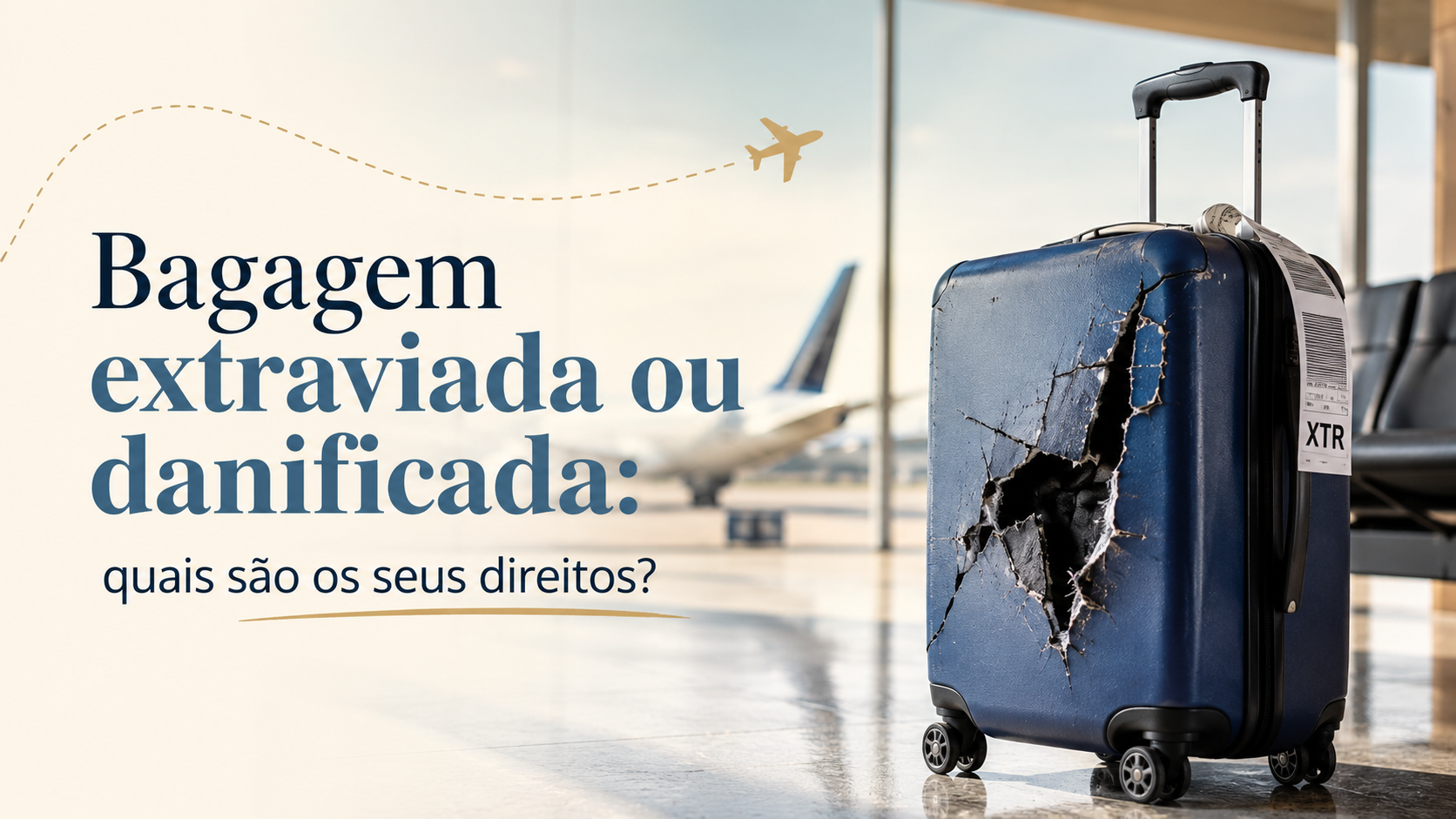 Imagem sobre bagagem extraviada ou danificada e direitos do passageiro